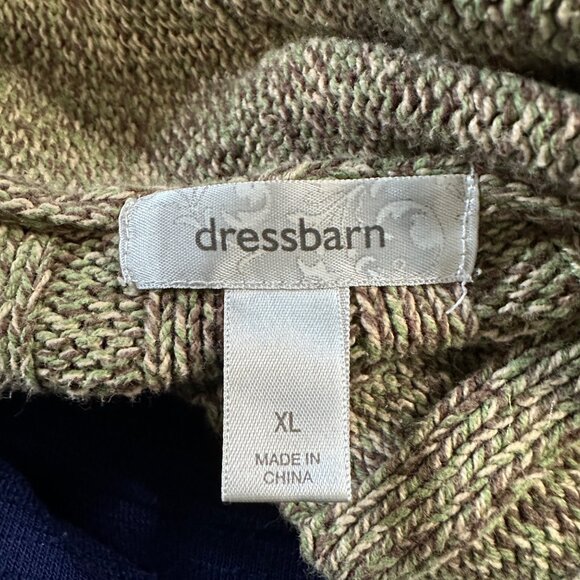 Dressbarn size XL variegated avocado green open Cardigan. - Picture 3 of 6